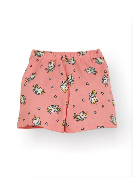 SUMMER GIRLS UNICORN STARS SHORTS - PINK