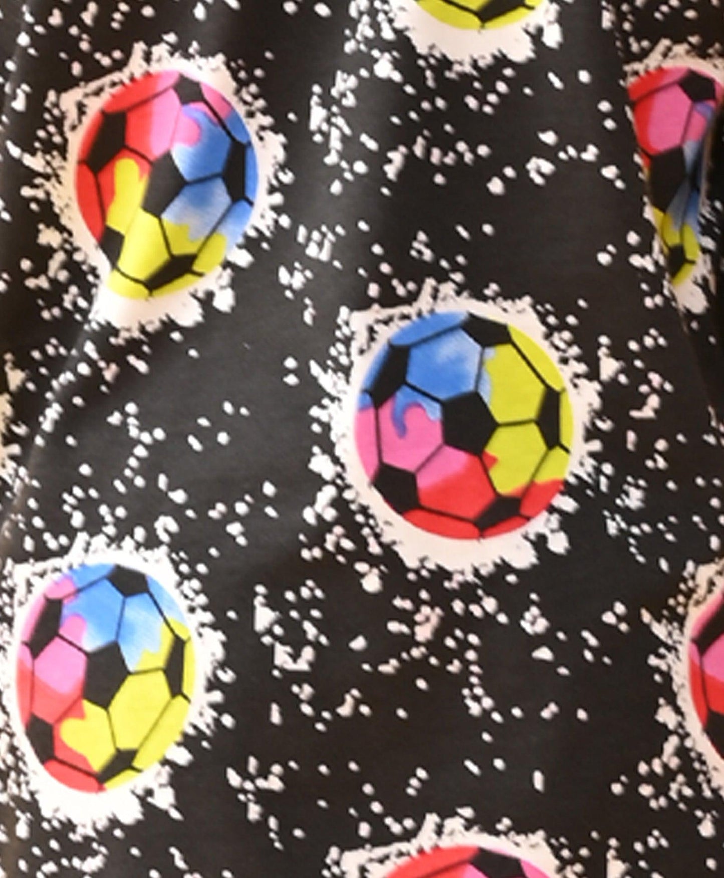 FOOTBALL BLACK SLEEPWEAR SHORT SET- BLACK