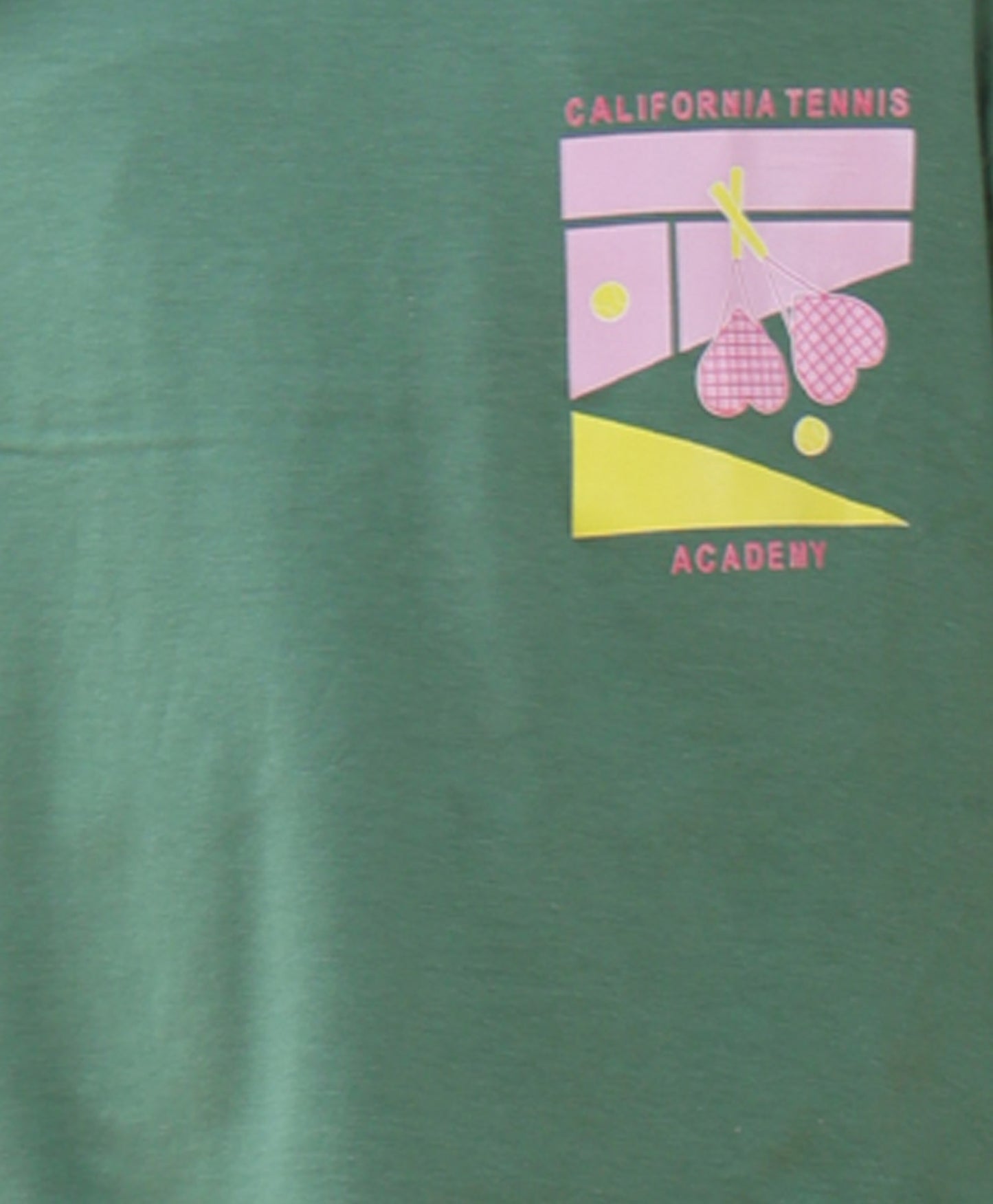 CALIFORNIA TENNIS GREEN PINK SUMMER GIRLS SHORTS SET - GREEN/PINK