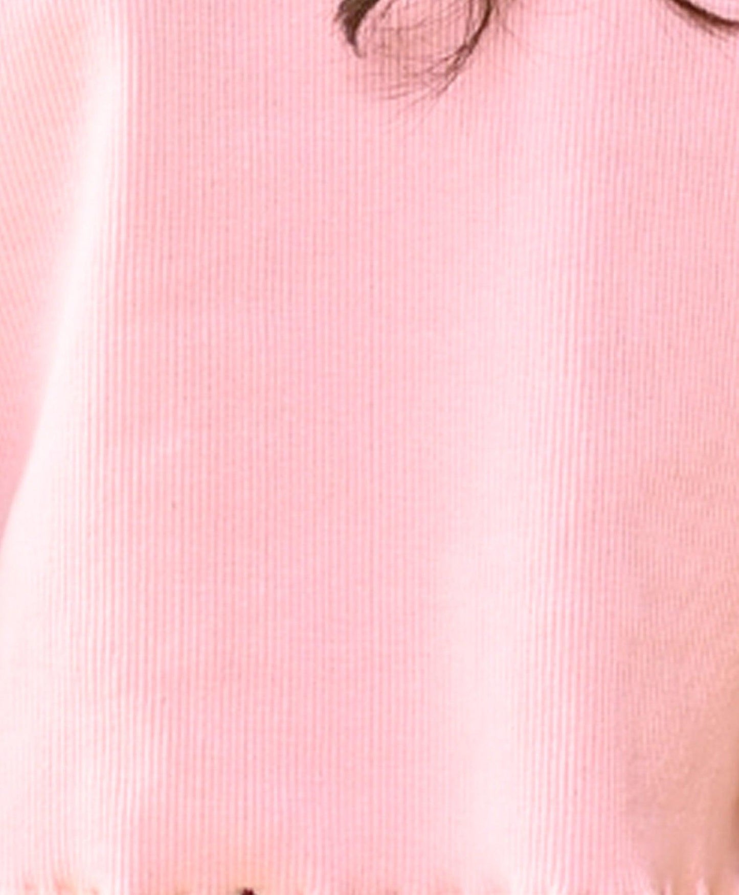 PINK RIBBED T-SHIRT FLORAL LEGGINGS SET - PINK
