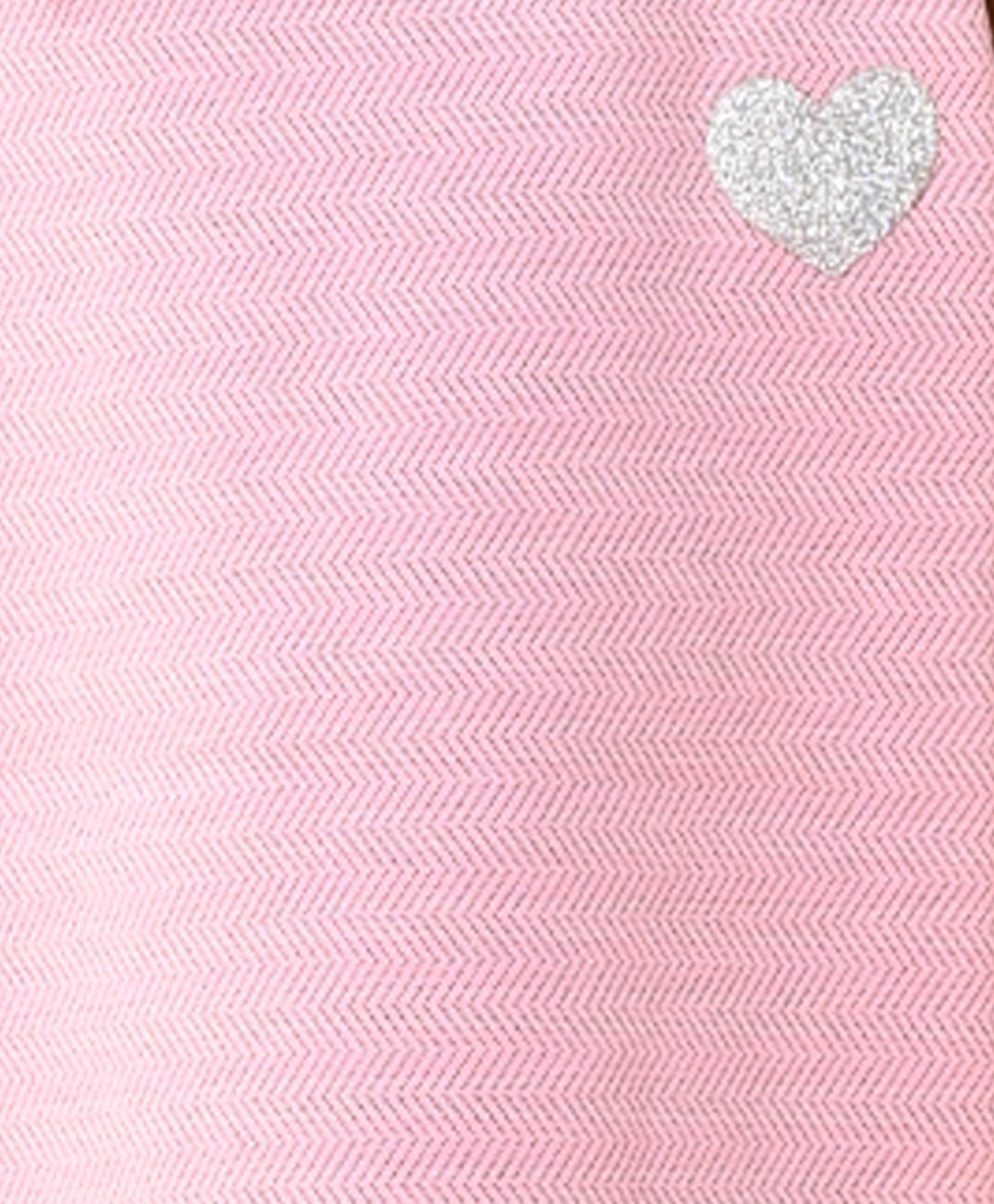 PINK HEART STAP TOP FLORAL LEGGINGS SET - PINK