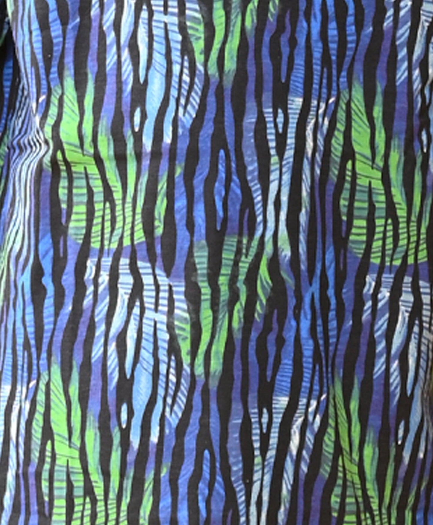 TROPICAL STRIPED LIME GREEN SHORTS SET - BLUE/LIME