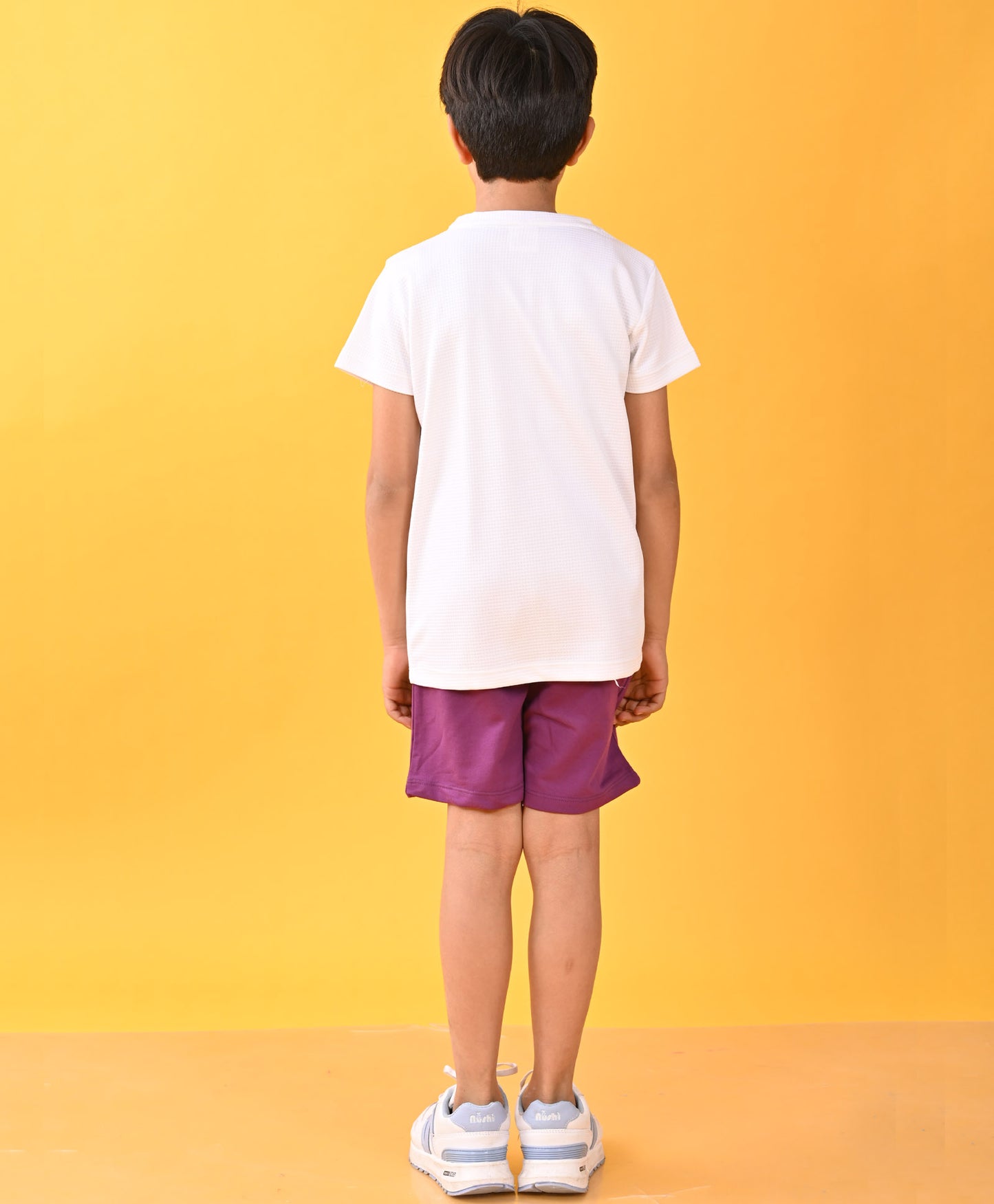 LESS RULES PURPLE SHORTS SET - WHITE/PURPLE