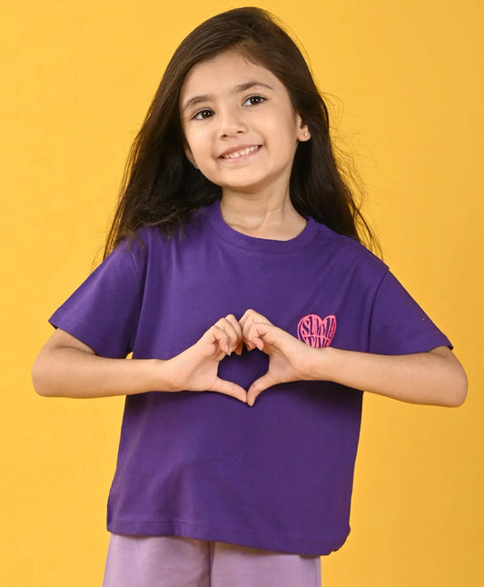 TIME PURPLE GIRLS SHORTS SET - PURPLE - Anthrilo