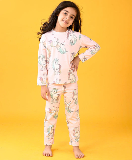 UNICORN STAR  LONG SLEEVE PYJAMA SET - PINK