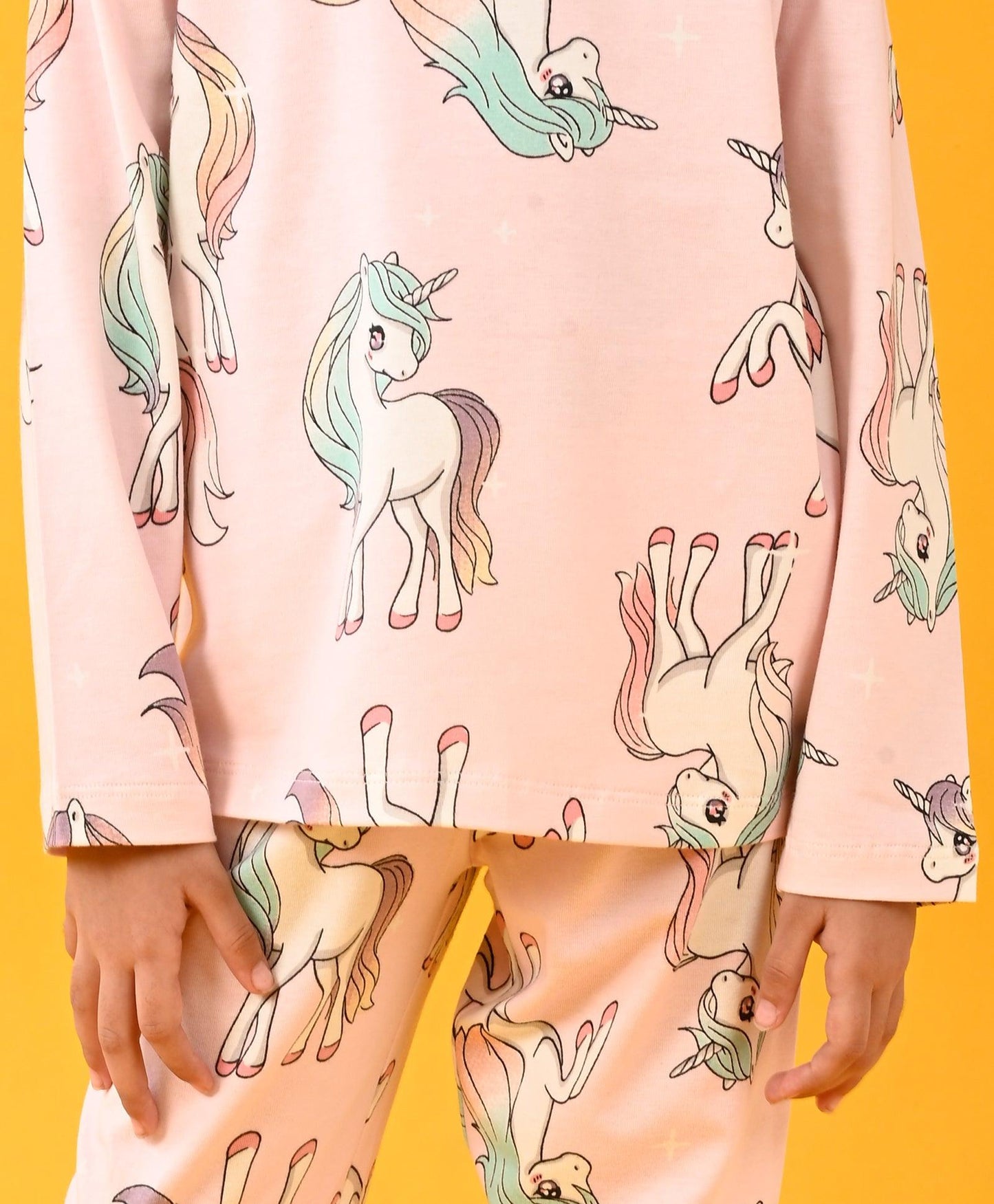 UNICORN STAR FUN LONG SLEEVE PYJAMA SET - PINK