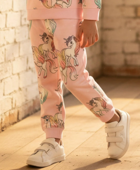 UNICORN STAR PRETTY PINK FLEECE JOGGER - PINK