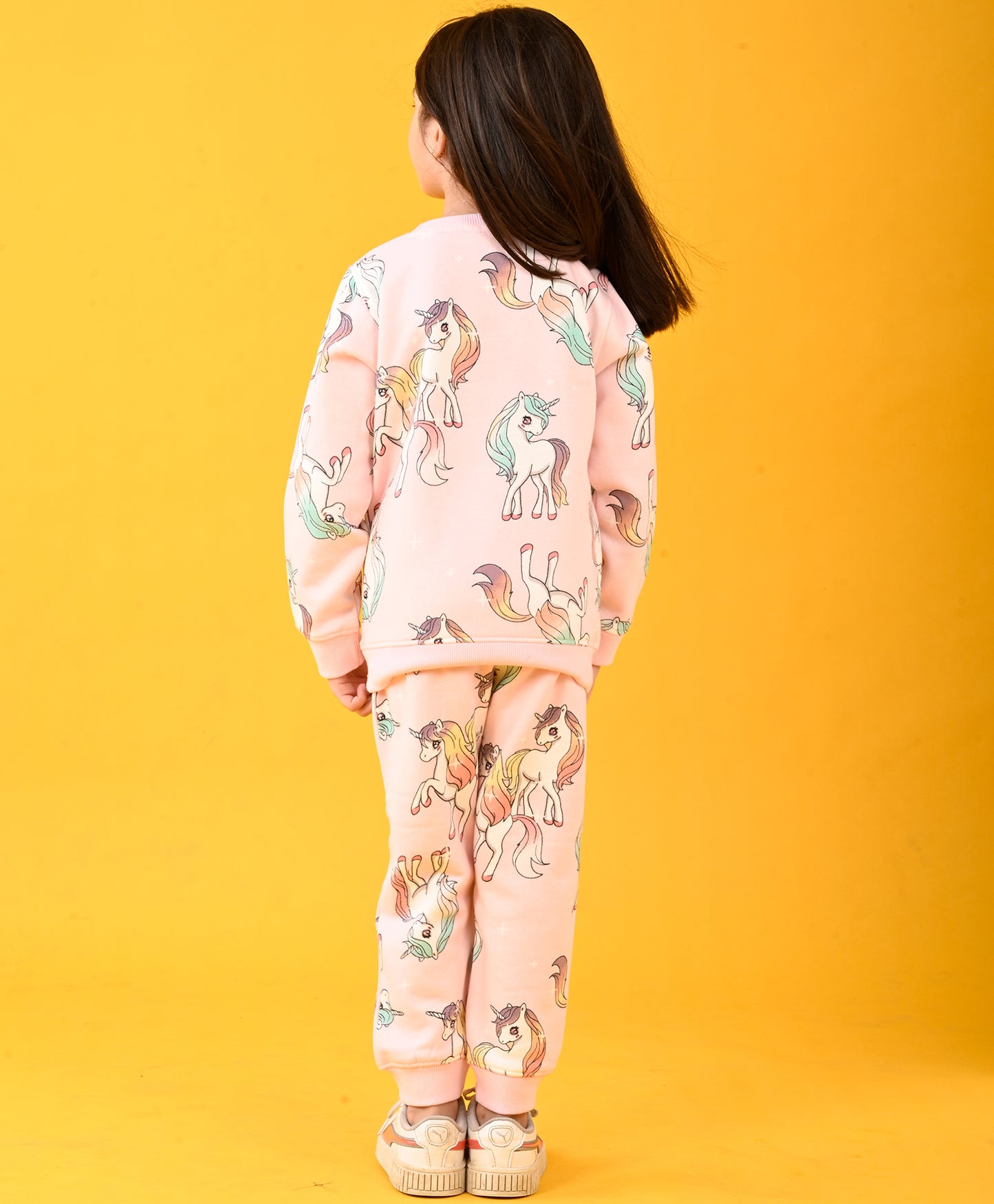UNICORN STAR PRETTY PINK FLEECE SWEATSHIRT JOGGER SET - PINK