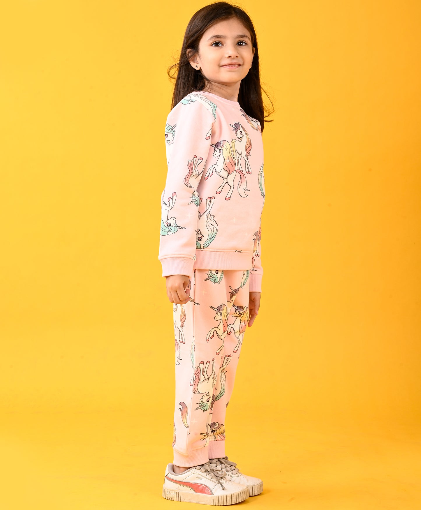 UNICORN STAR PRETTY PINK FLEECE SWEATSHIRT JOGGER SET - PINK