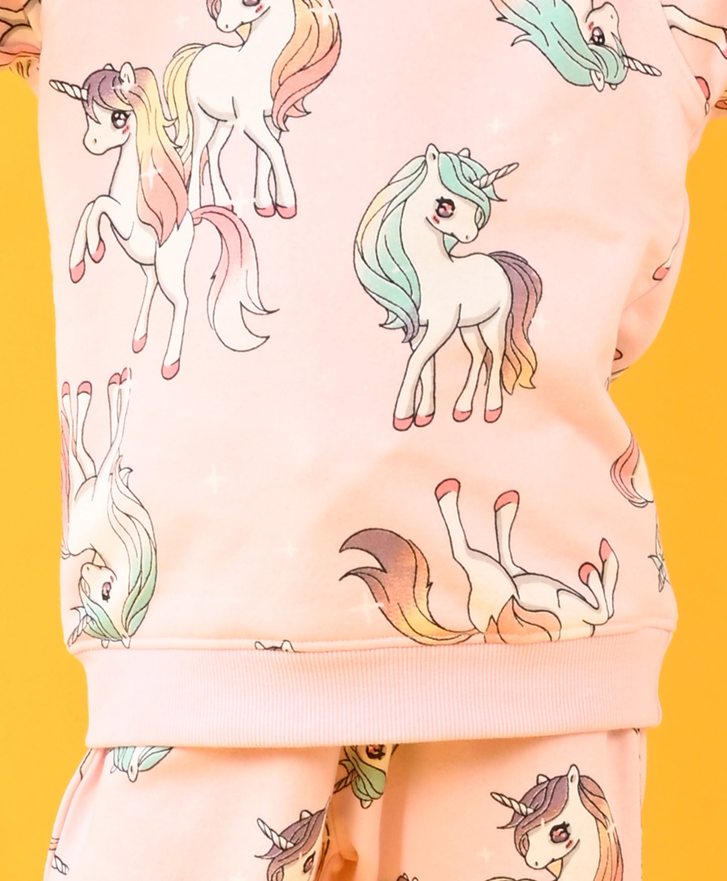 UNICORN STAR PRETTY PINK FLEECE SWEATSHIRT JOGGER SET - PINK