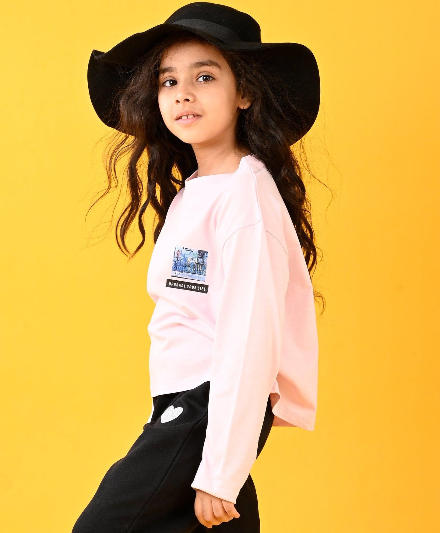 UPGRADE YOUR LIFE PINK LONG SLEEVES T-SHIRT - PINK