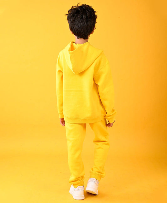 NEW GOOD HABITS YELLOW FLEECE HOODIE JOGGER SET - YELLOW