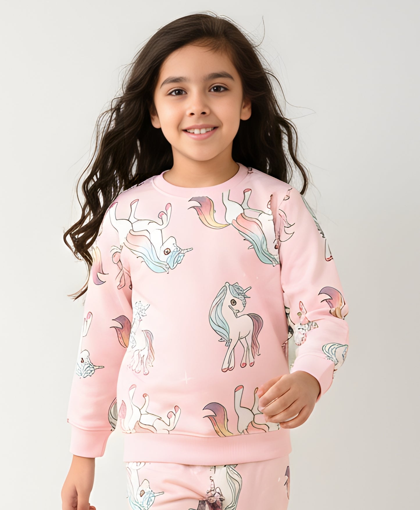 UNICORN STAR FUN PRETTY PINK FLEECE SWEATSHIRT