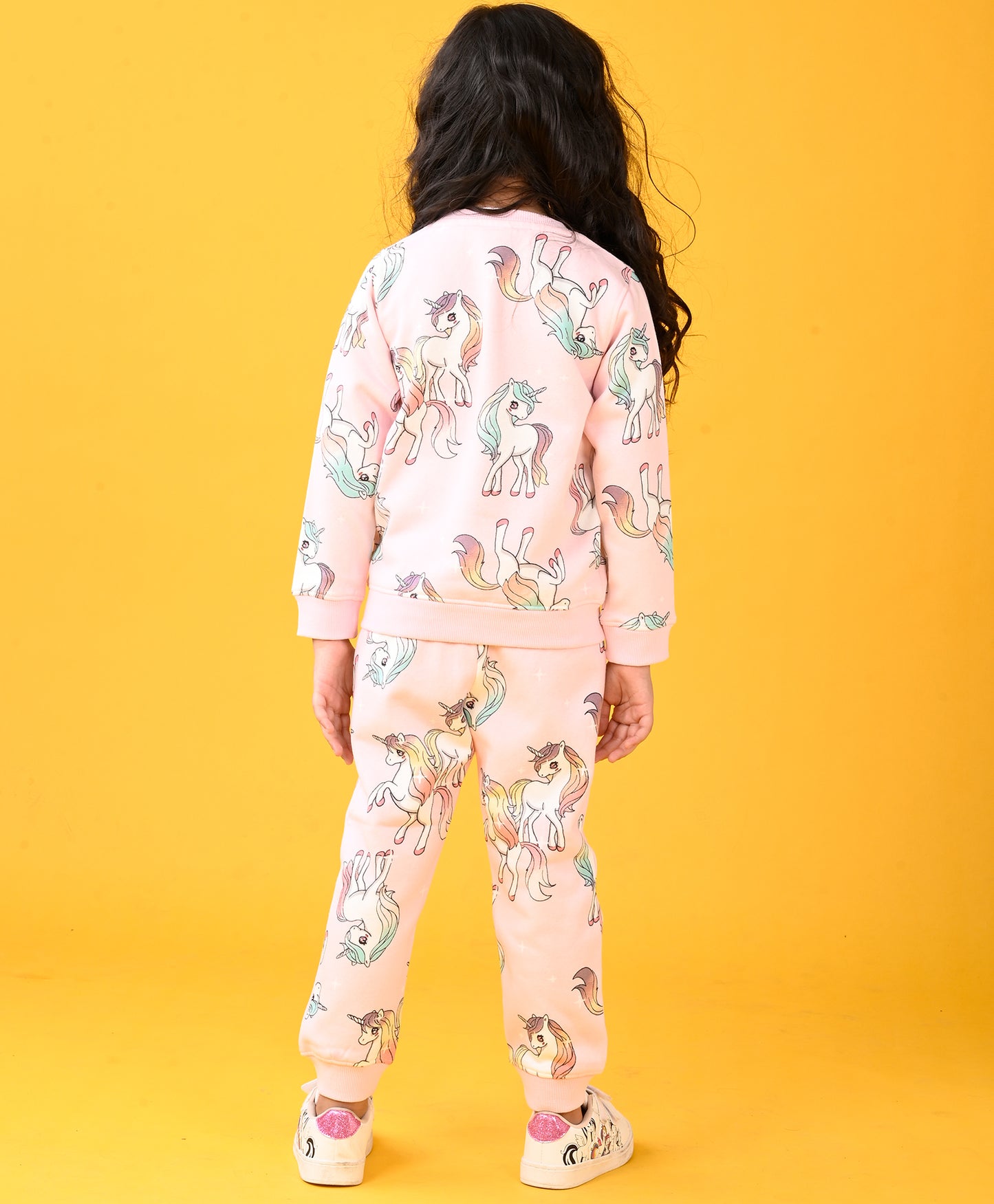 UNICORN STAR FUN PRETTY PINK FLEECE SWEATSHIRT JOGGER SET - PINK