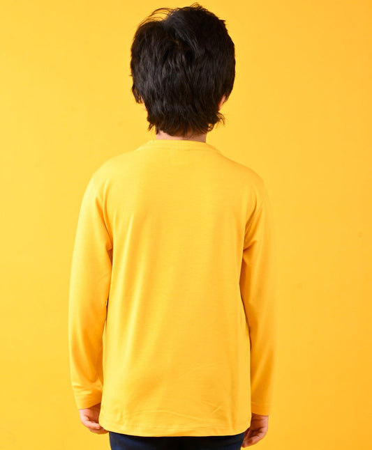 BRAVE MODE ON YELLOW LONG SLEEVES T-SHIRT - YELLOW