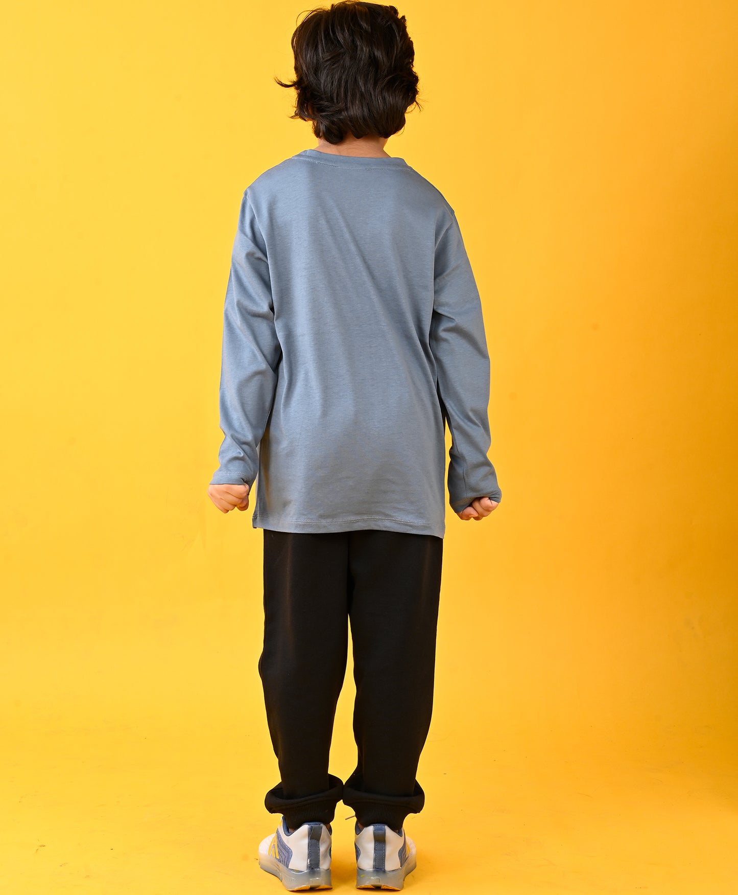 XPLR TECH GREY TSHIRT AND BLACK FLEECE JOGGER SET - GREY/BLACK