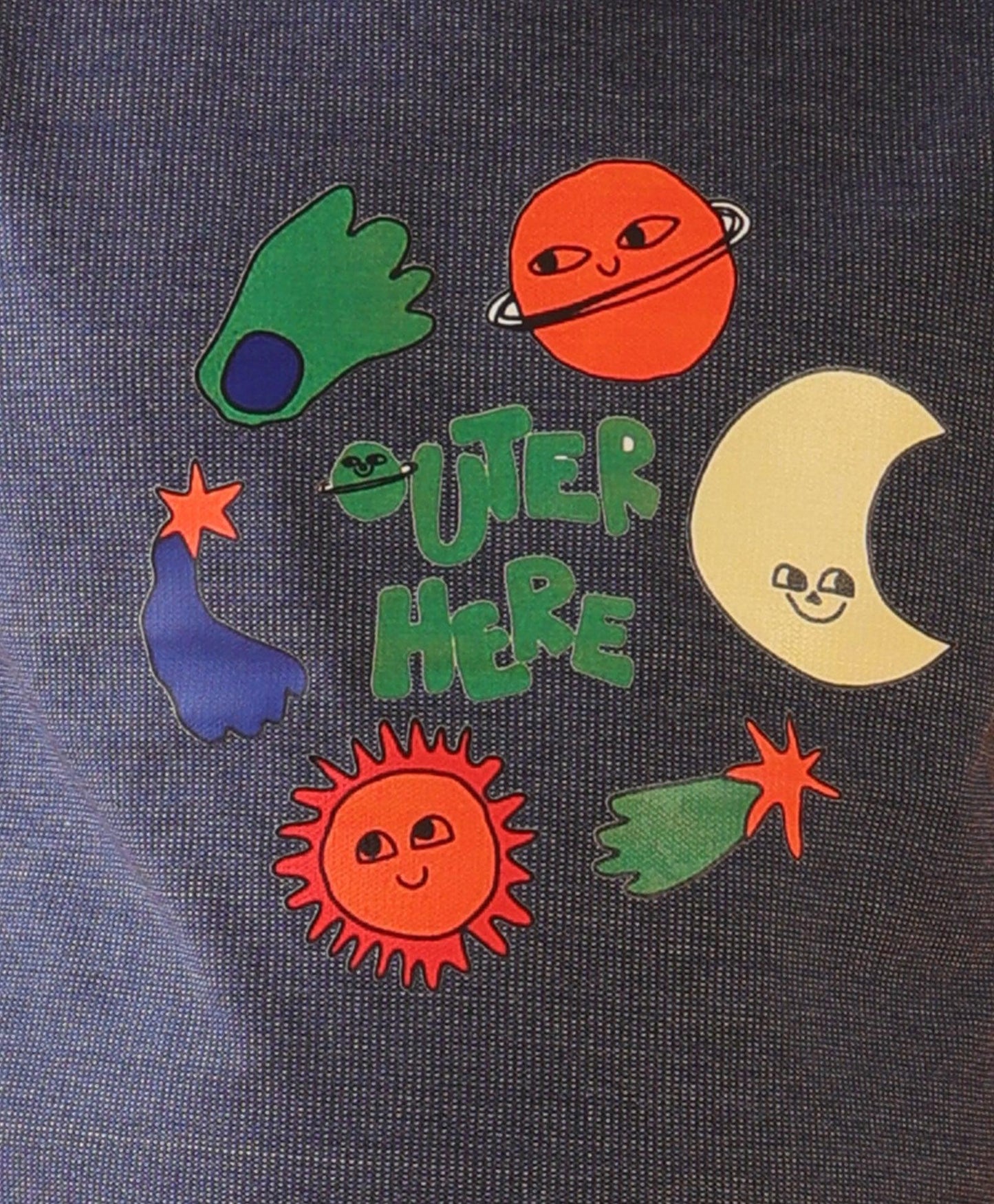 OUTER SPACE BLUE BOYS SHORT SLEEVE T-SHIRT- BLUE