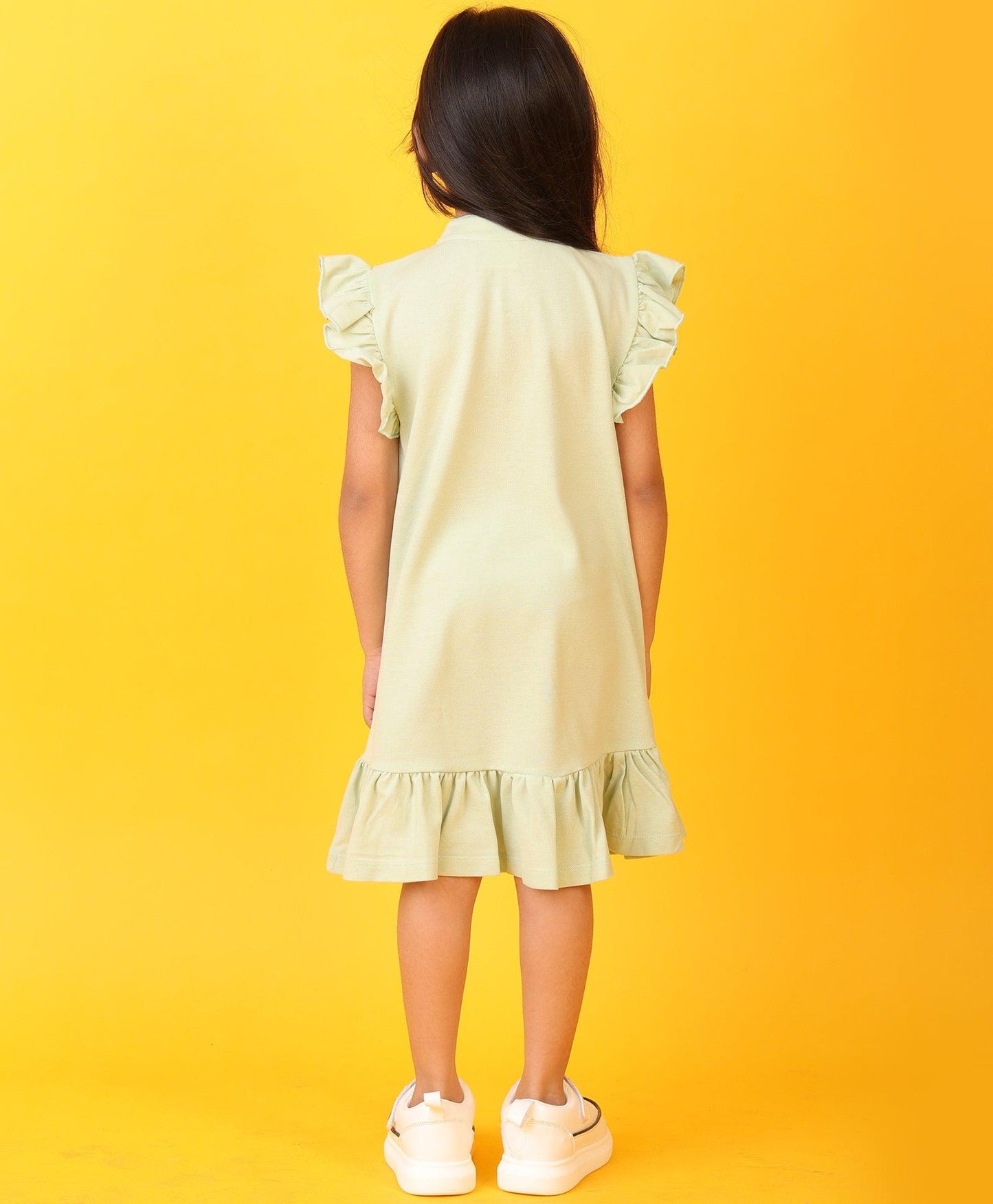 SEA GREEN SILVER HEART SUMMER DRESS - SEA GREEN