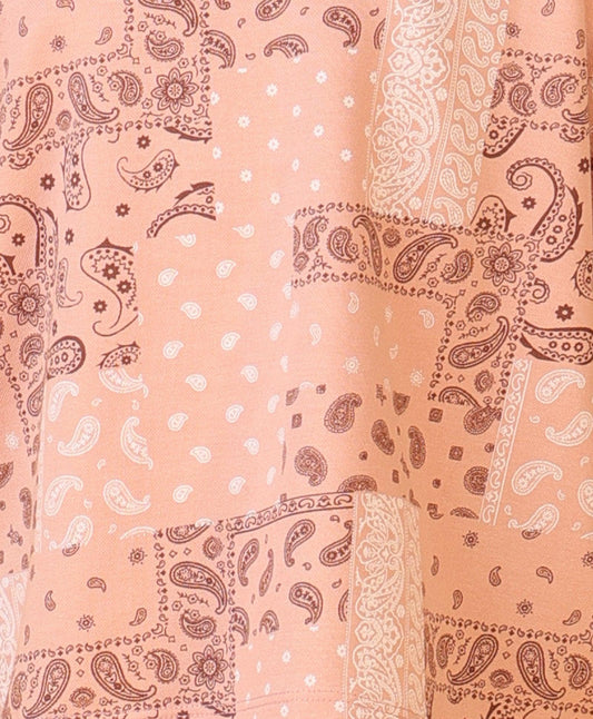 PINK PAISLEY SUMMER GIRLS T-SHIRT - PINK