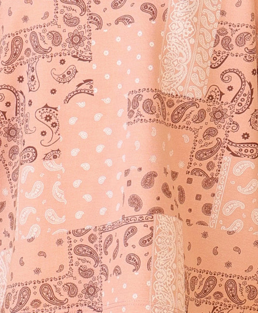 PINK PAISLEY SUMMER GIRLS T-SHIRT - PINK - Anthrilo