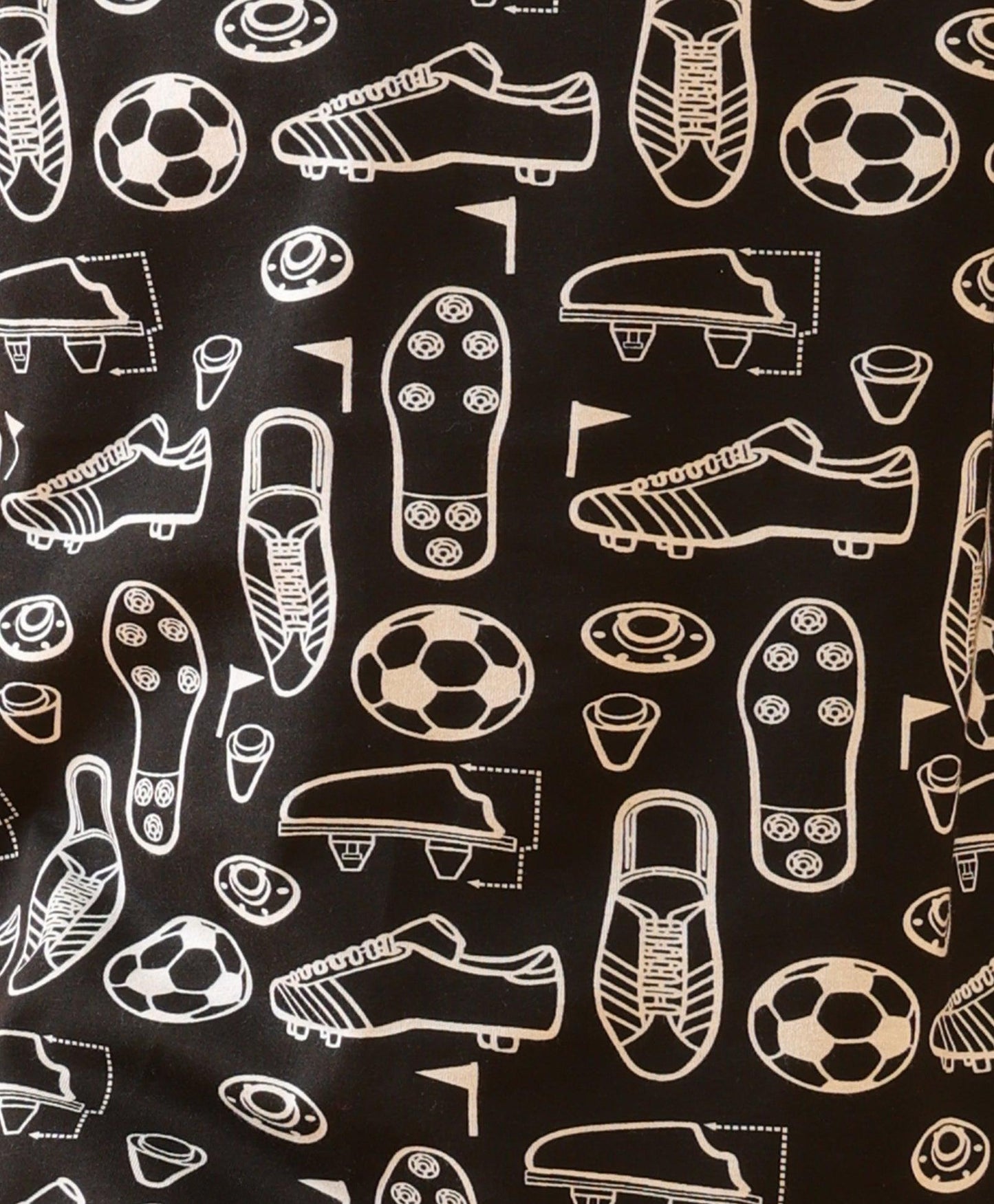 FOOTBALL SHOES SUMMER T-SHIRT SHORTS SET - BLACK
