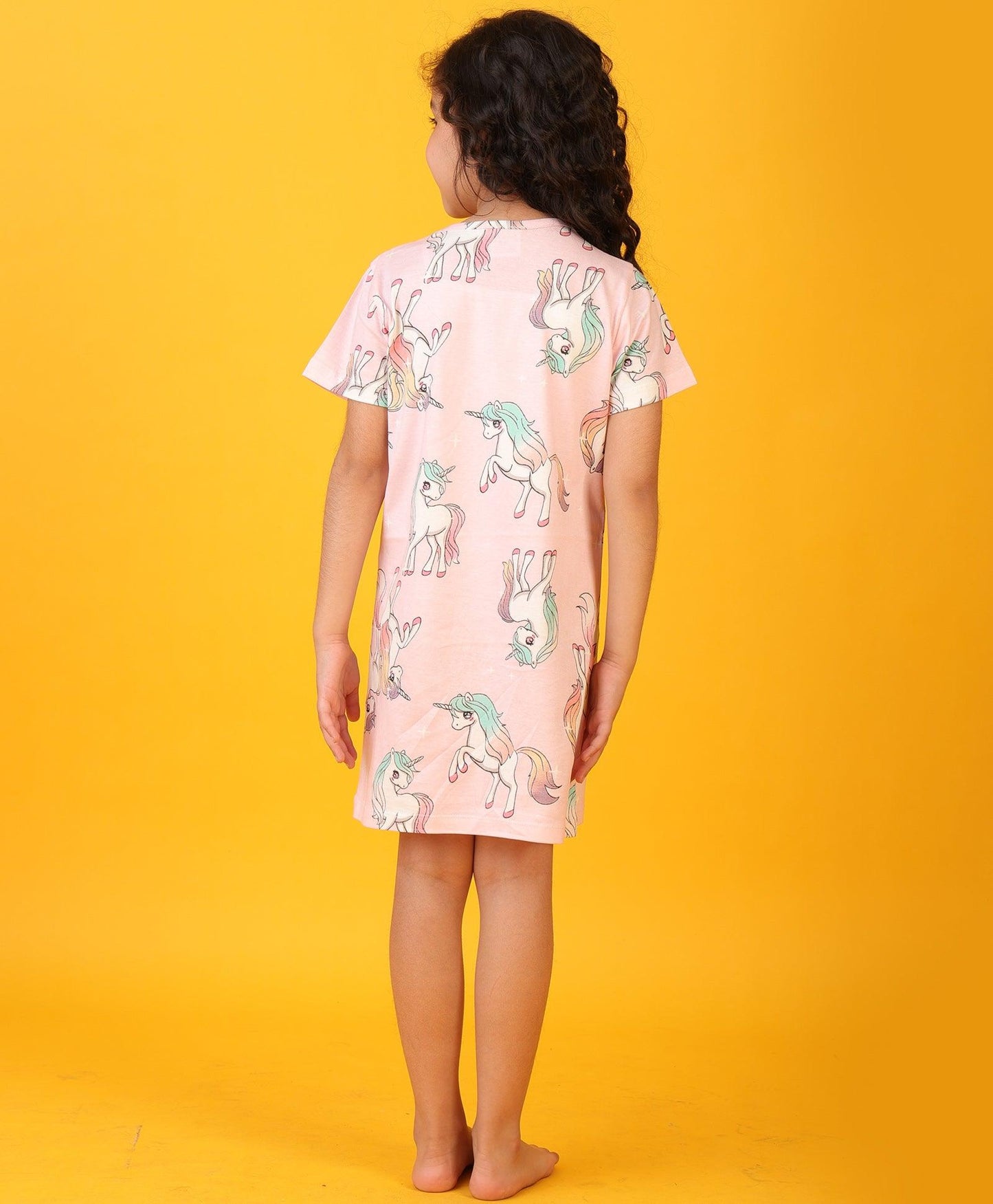 UNICORN STAR PRETTY PINK NIGHT DRESS - PINK