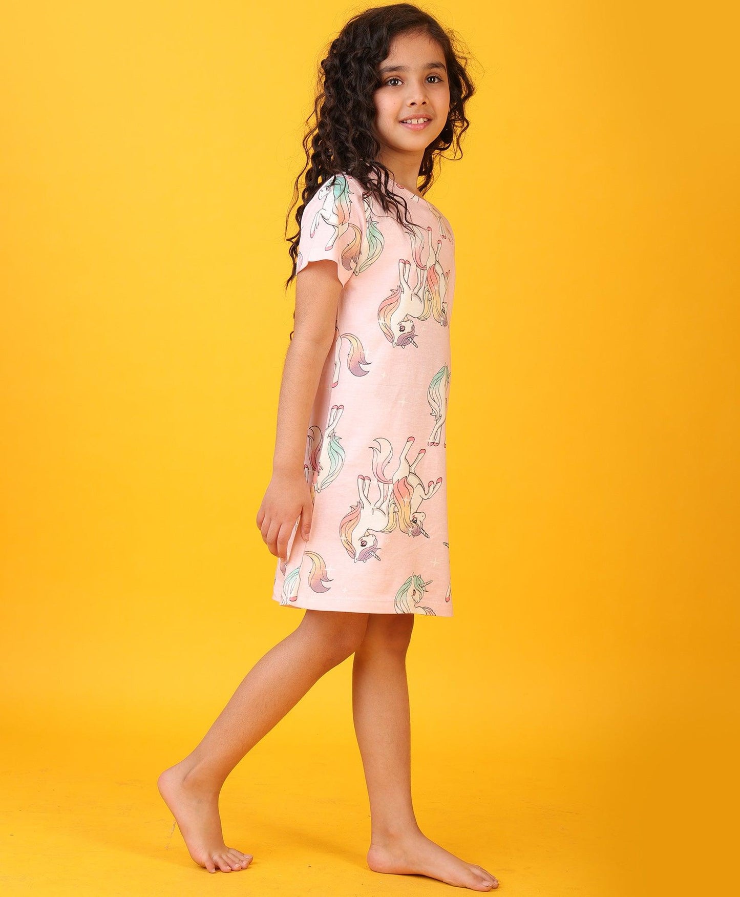 UNICORN STAR PRETTY PINK NIGHT DRESS - PINK