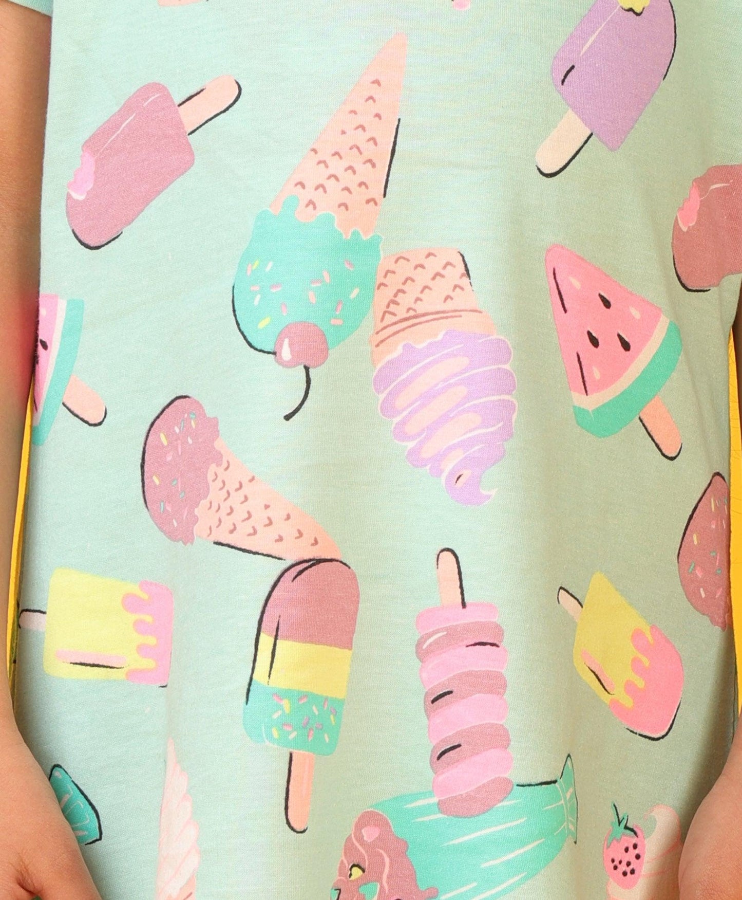 ICECREAM AQUA NIGHT DRESS - AQUA