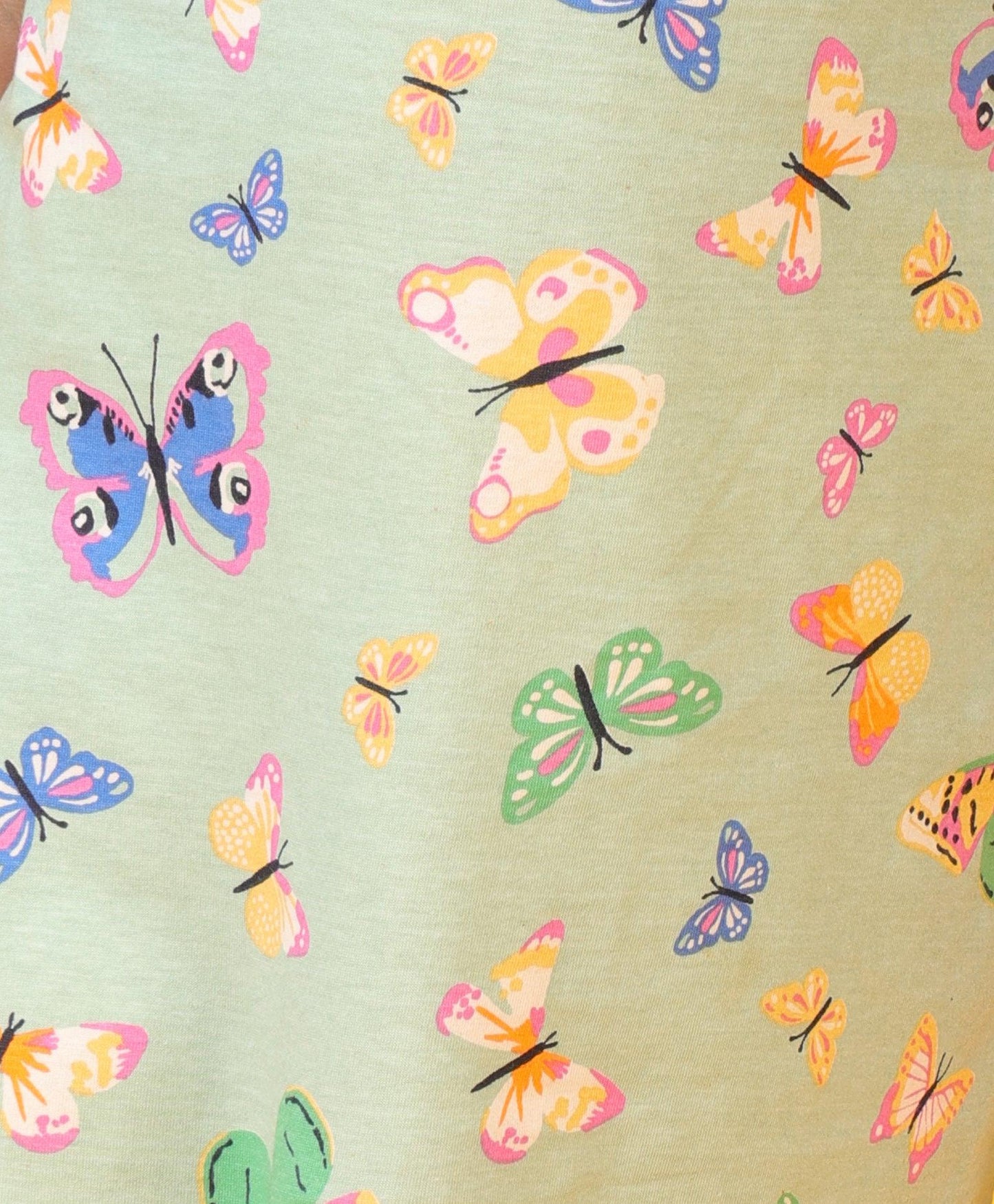 BUTTERFLY GREEN NIGHT DRESS - GREEN