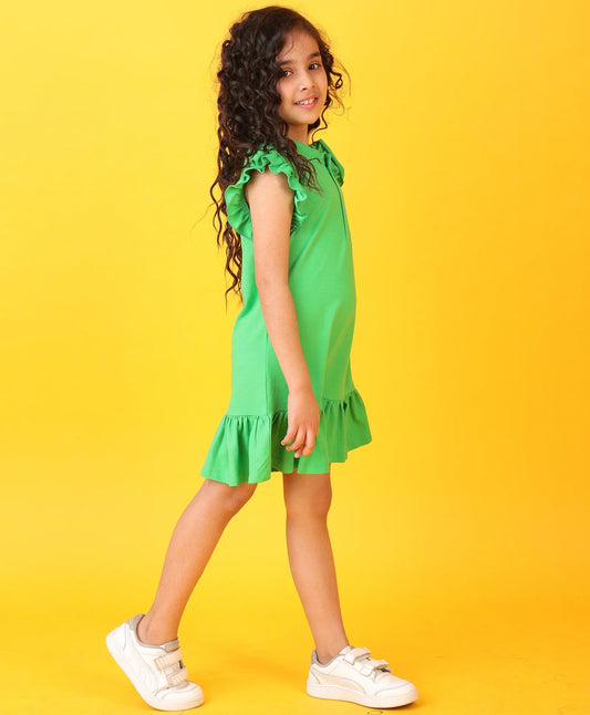 SUMMER GREEN HEART DRESS - GREEN