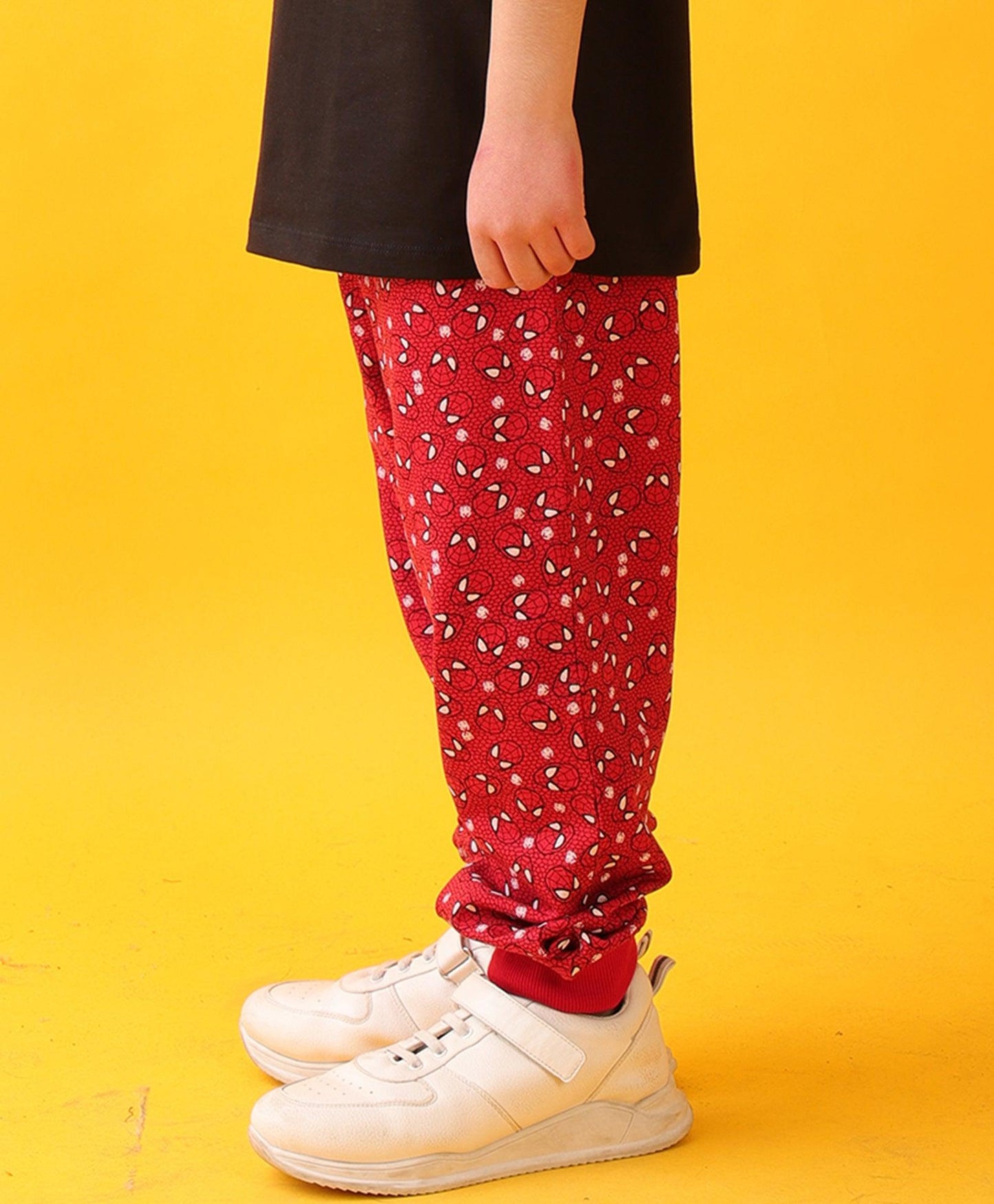 SPIDER PRINT SUMMER BOYS JOGGER - RED