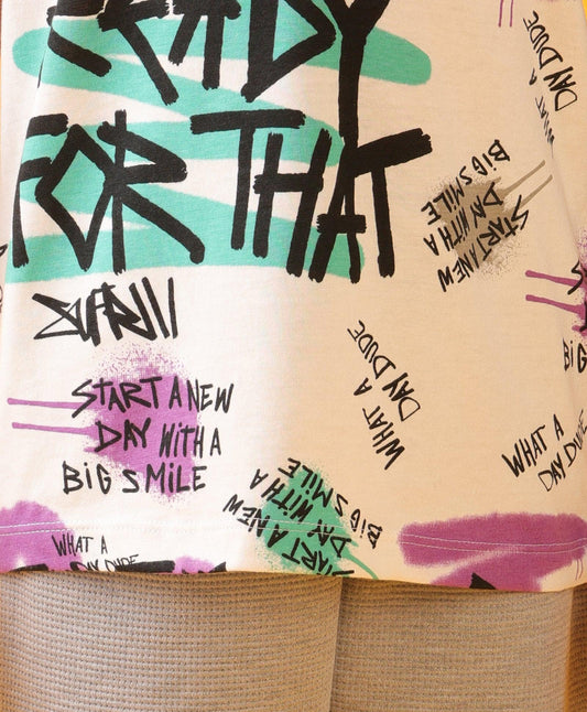 READY FOR THAT SUMMER GREY TEXTURED BOYS JOGGER SET - WHITE/GREY