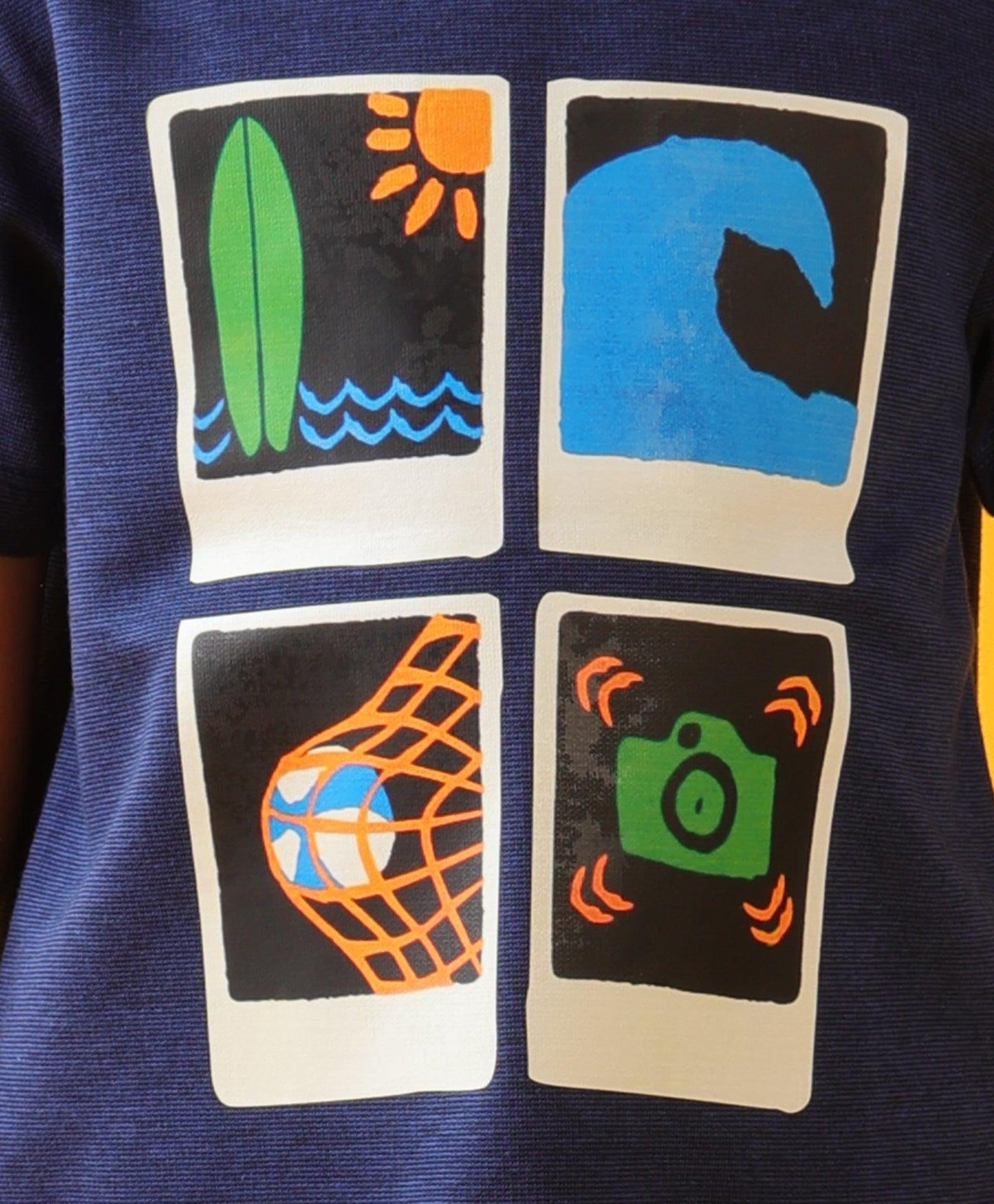 WAVES BLUE TEXTURED BOYS SUMMER JOGGER SET - BLUE/GREY