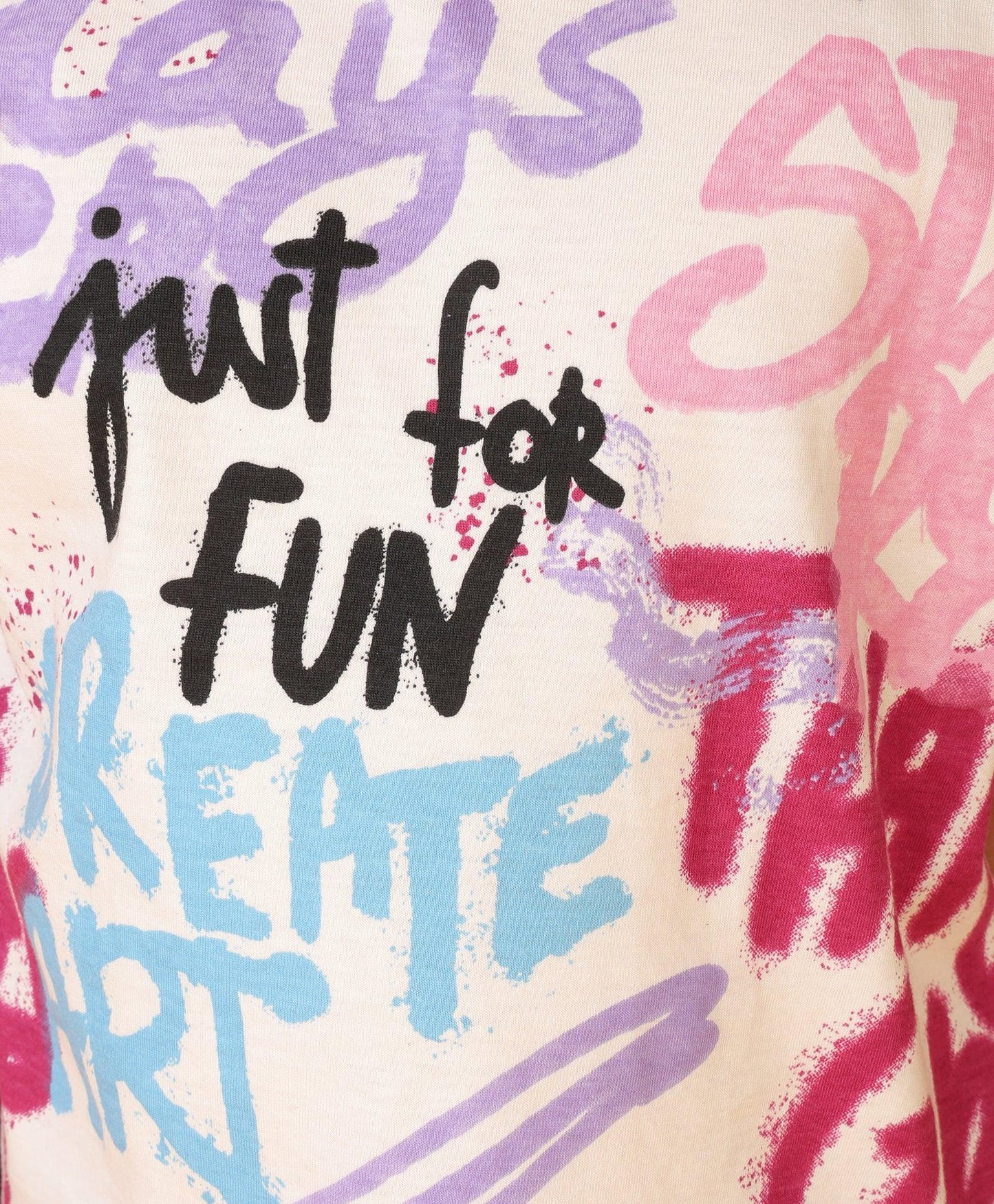 CREATE ART PURPLE GIRLS SHORTS SET - WHITE/PURPLE