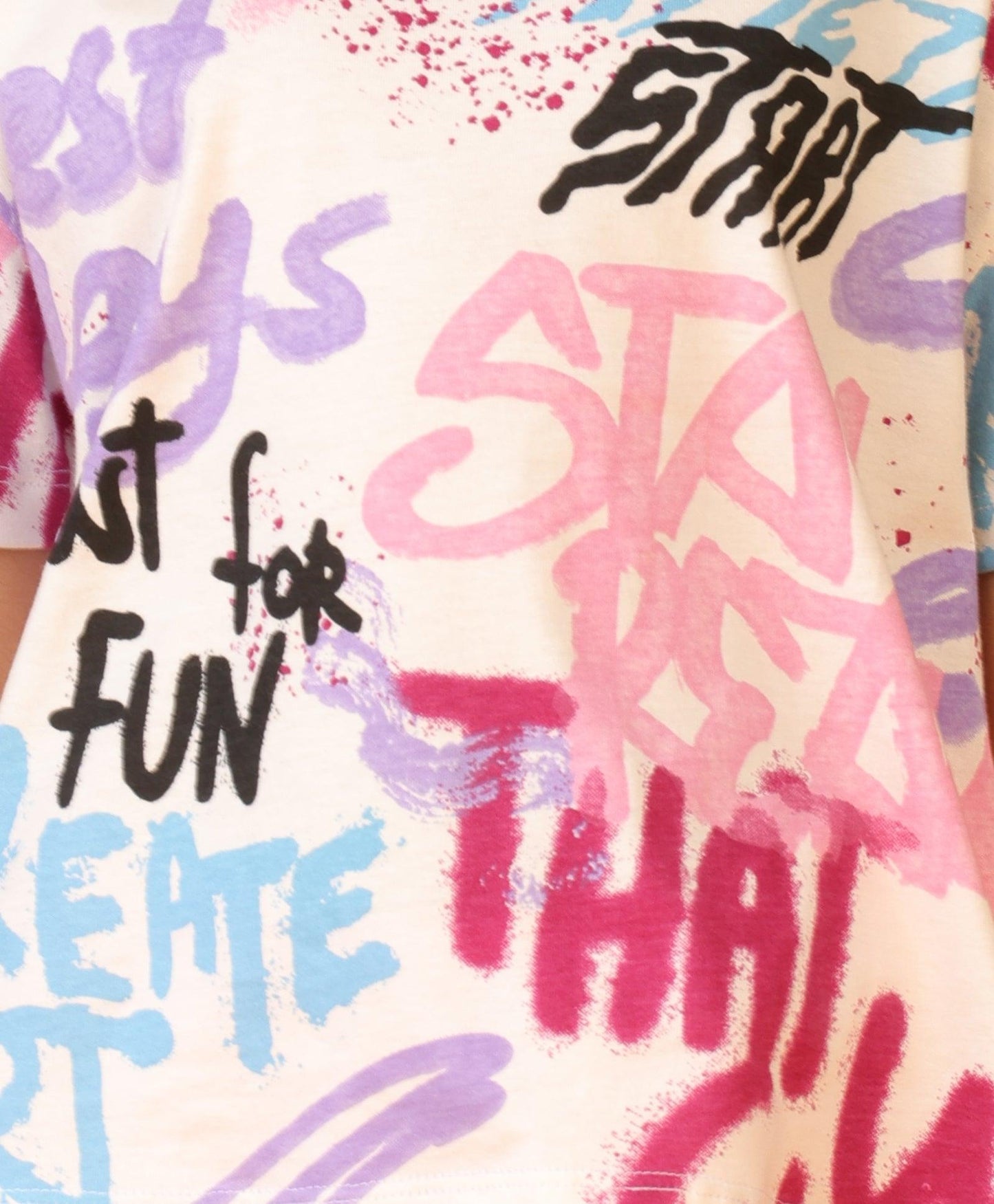 CREATE ART PINK GIRLS SHORTS SET - WHITE/PINK