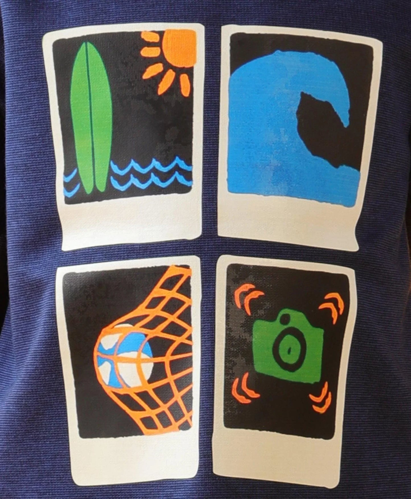 WAVES BLUE PHOTO SUMMER SHORT SLEEVE BOYS T-SHIRT - BLUE - Anthrilo