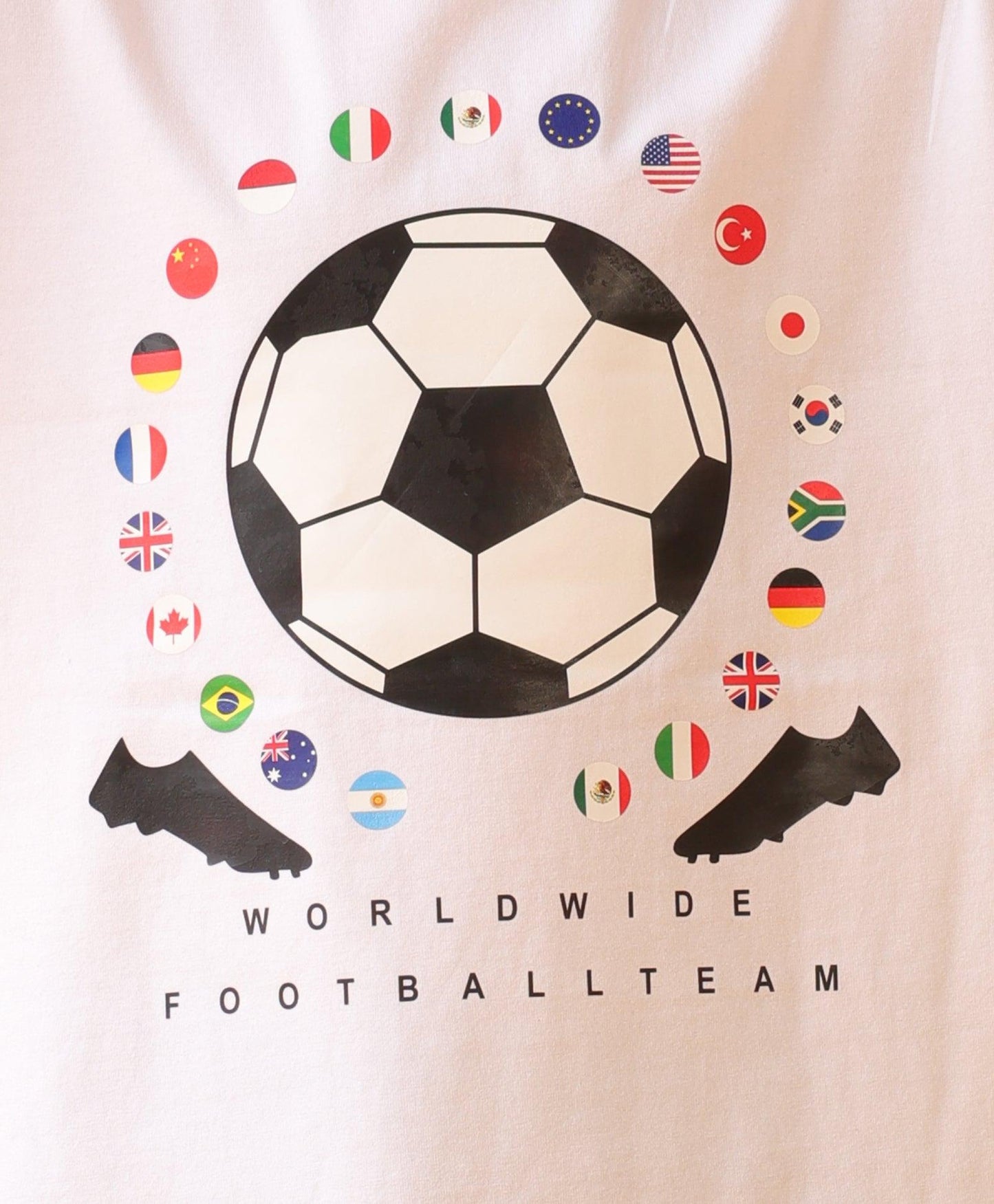FOOTBALL TEAM SHORT SLEEVE BOYS T-SHIRT - WHITE