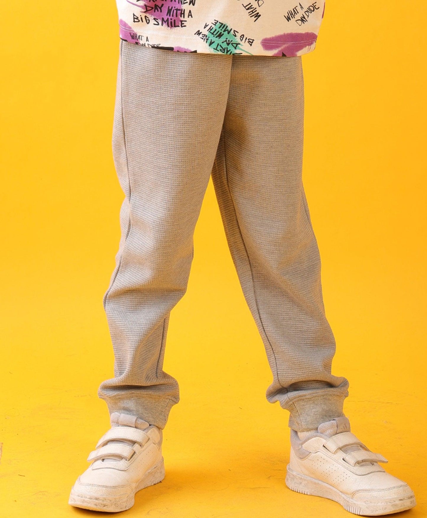 SUMMER GREY TEXTURED BOYS JOGGER - GREY