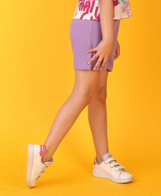 SUMMER PRETTY PURPLE GIRLS SHORTS - PURPLE