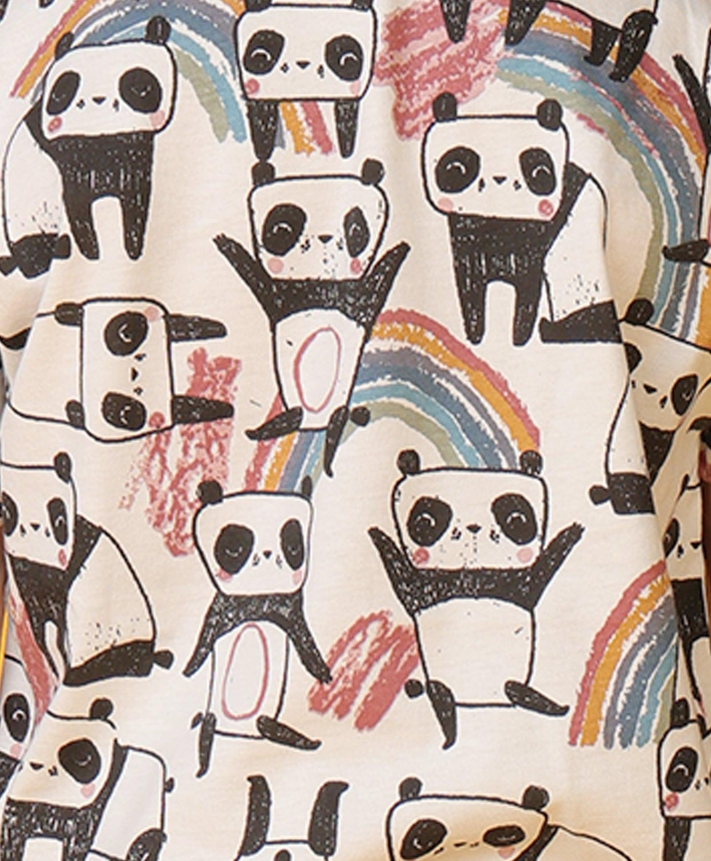 PANDA SHORT SLEEVE PYJAMA SET - WHITE