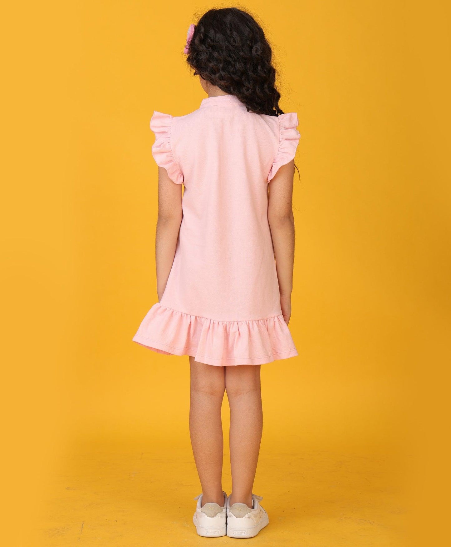 PRETTY PINK SILVER HEART DRESS - PINK