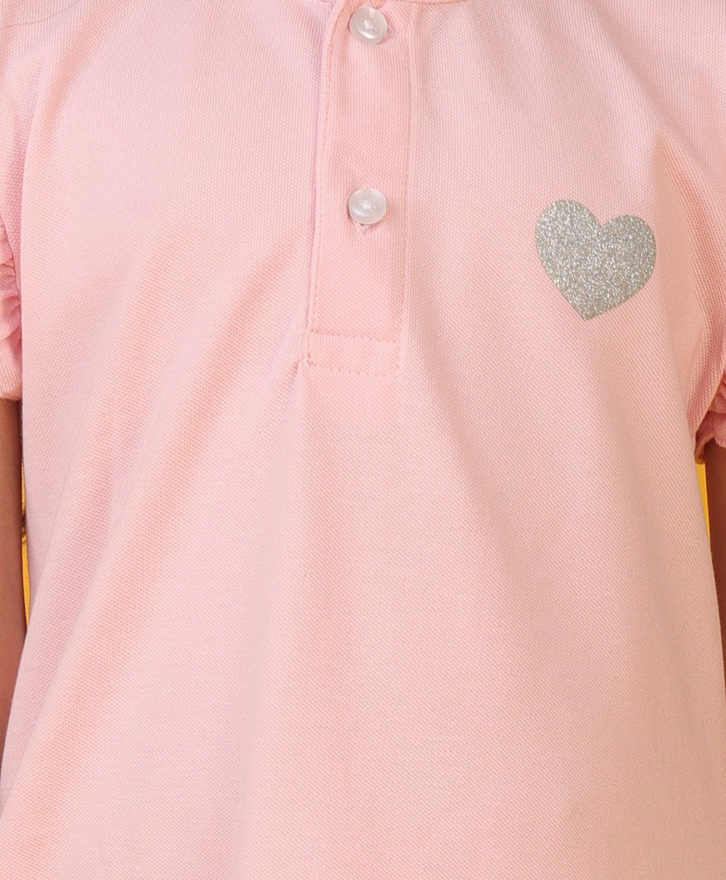 PRETTY PINK SILVER HEART DRESS - PINK
