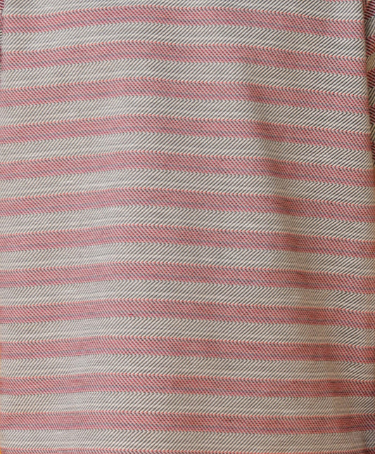 GREY RED STRIPED MUSTARD YELLOW SHORTS SET - GREY/MUSTARD