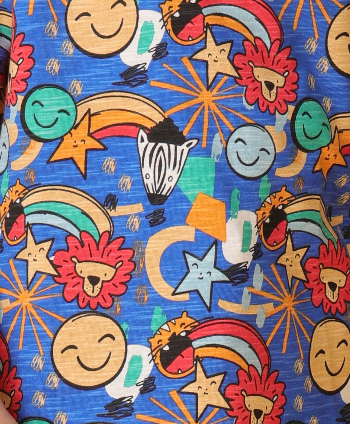 ANIMAL GREY MELANGE SUMMER JOGGER SET - BLUE/GREY