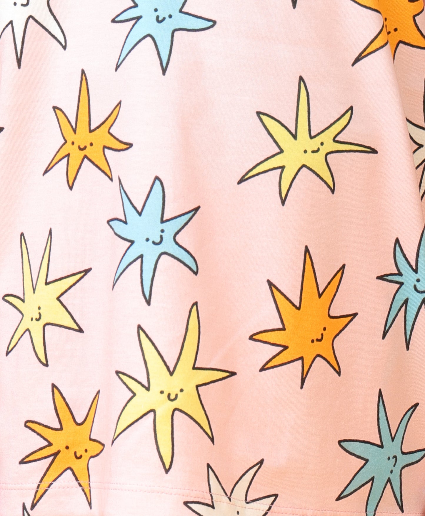PINK STAR SHORT SLEEVE PYJAMA SET - PINK