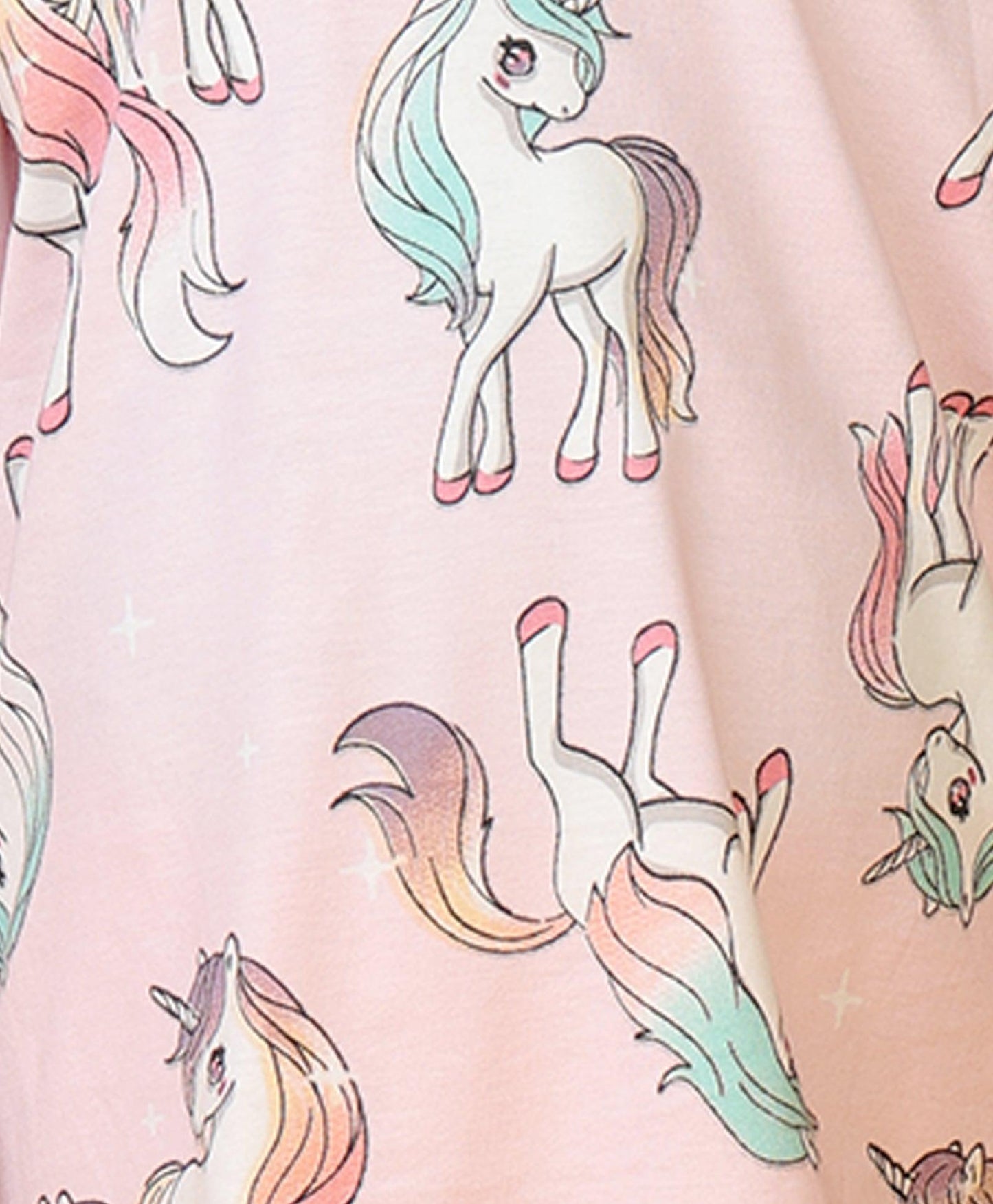 UNICORN STAR SHORT SLEEVE PYJAMA SET - PINK
