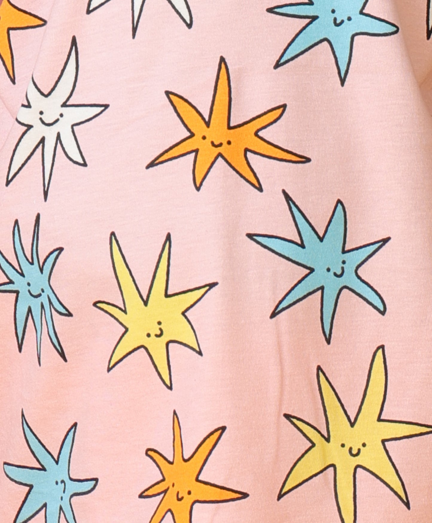 SMILING STAR PINK SHORTS SET - PINK