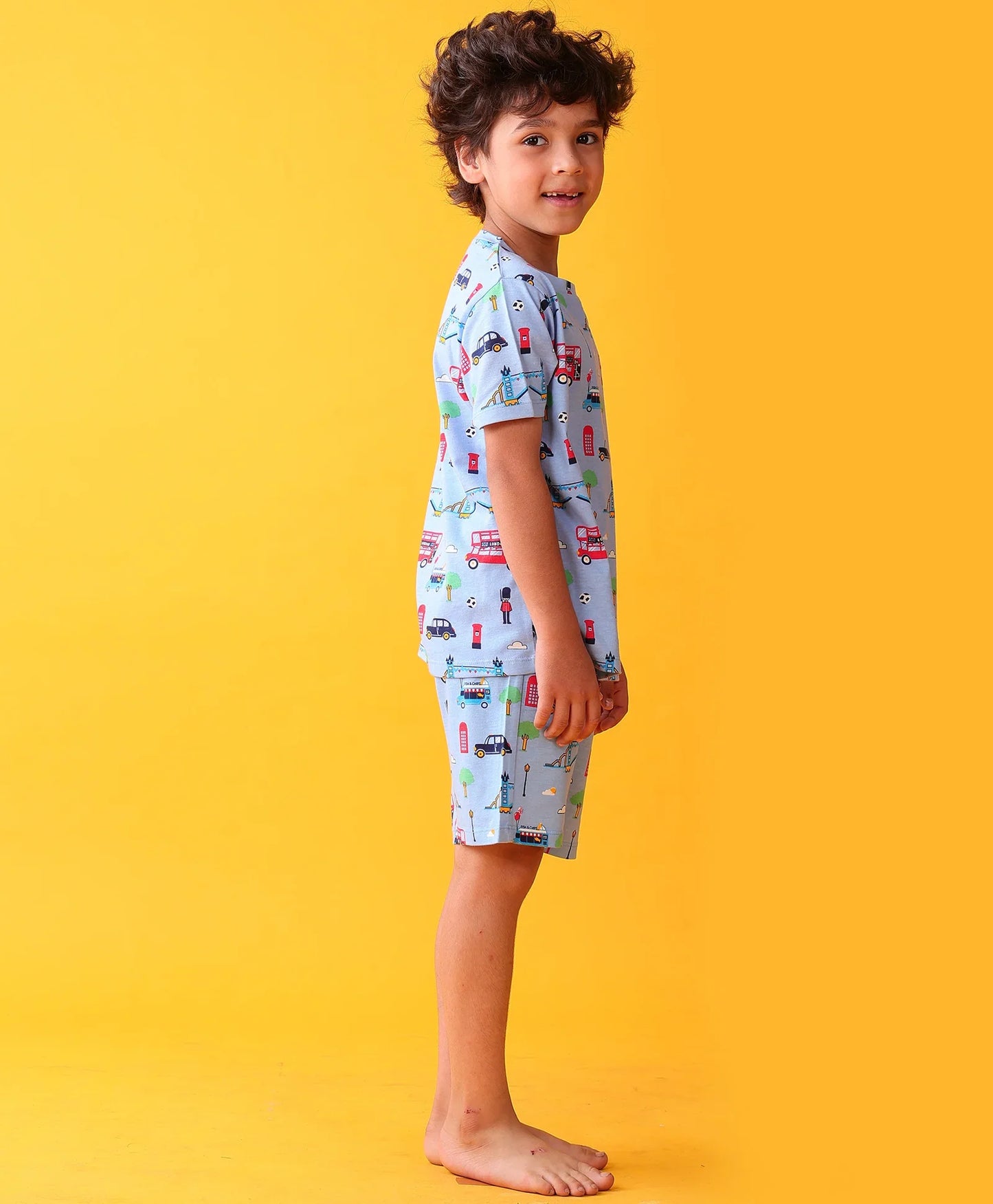 LONDON BOYS SLEEPWEAR SHORTS SET - BLUE