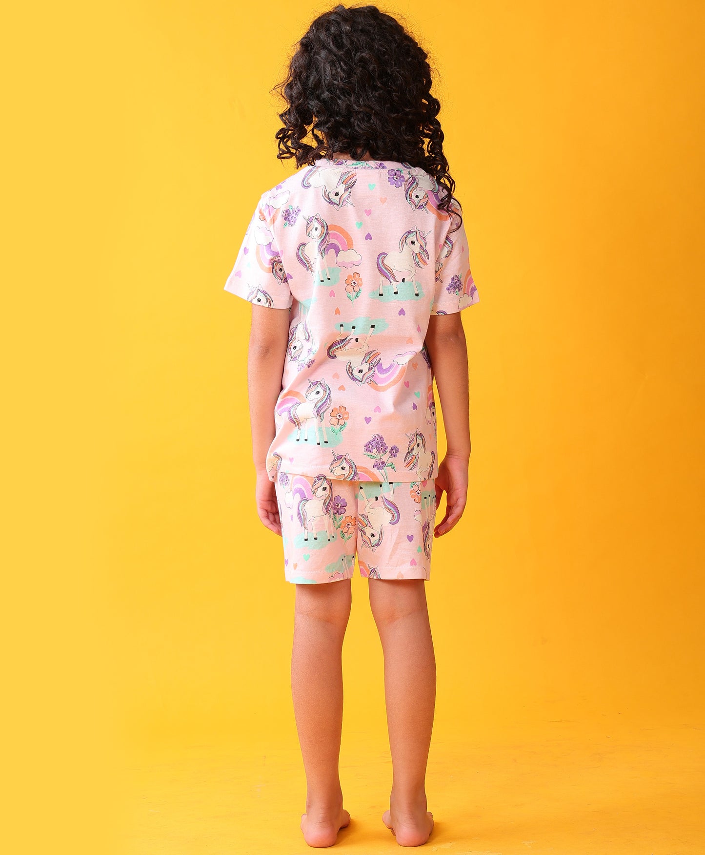 UNICORN HEART SLEEPWEAR SHORT SET - PINK