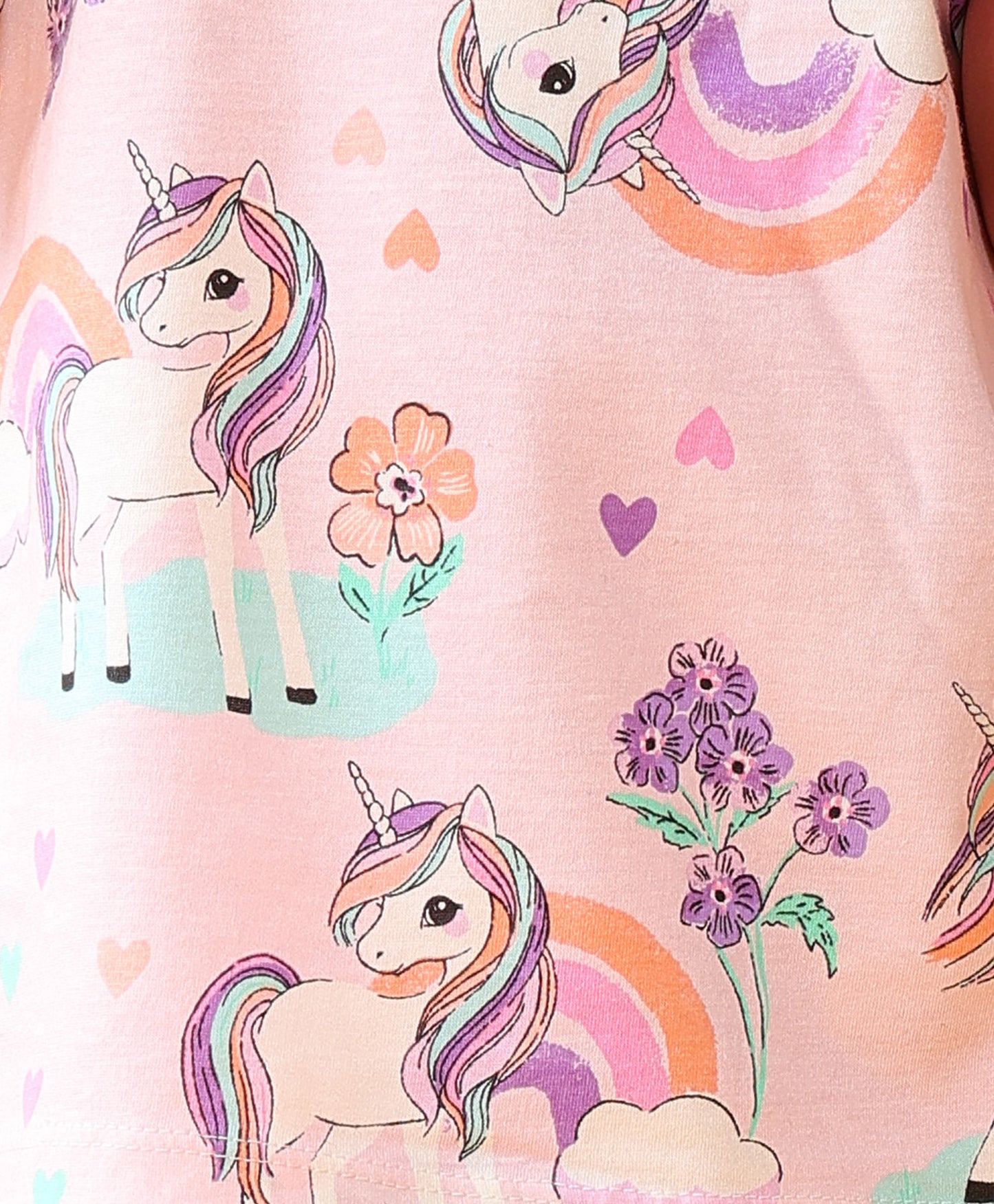 UNICORN HEART SLEEPWEAR SHORT SET - PINK
